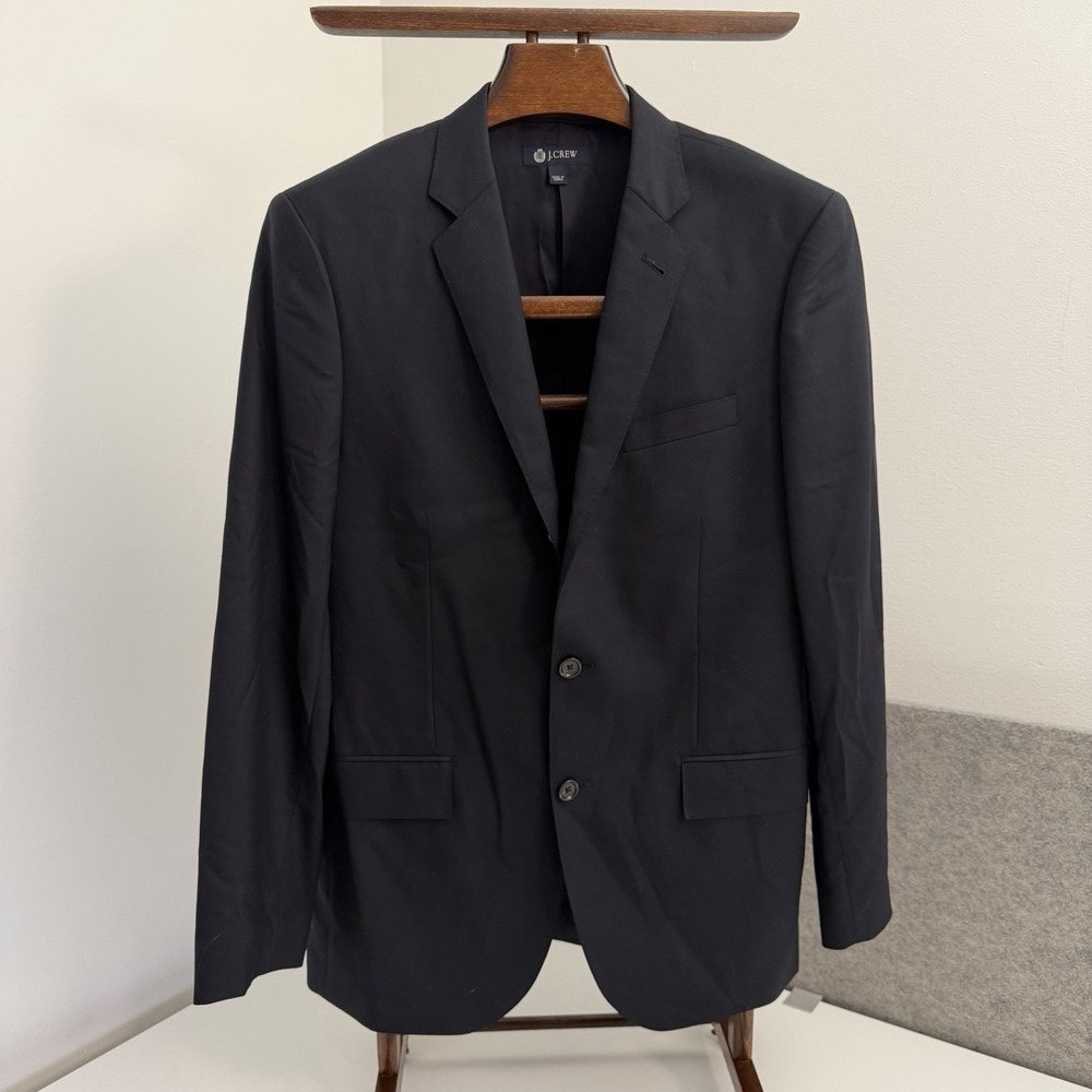 J Crew Blazer Mens 40R Blue Ludlow Loro Piana Super 120s Wool Coat Jacket Italy